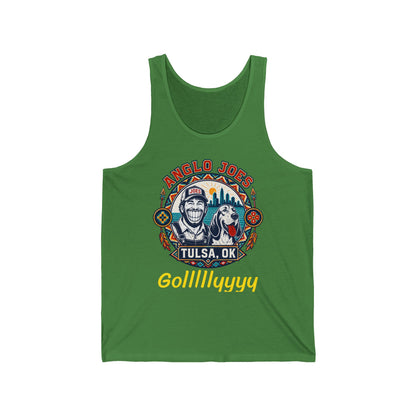 Anglo Joe's Tulsa, OK Fishing Tank Top — 'Gollllllyyyy' Retro Outdoor Tee