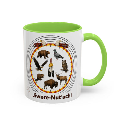 Otoe Missouria Native Animal Circle Mug – 'Jiwere-Nut'achi' Illustrated Coffee Cup (11oz/15oz)