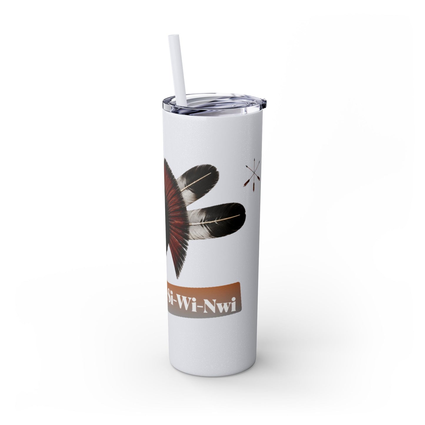 Shawnee Absentee Skinny Tumbler with Straw, 20oz