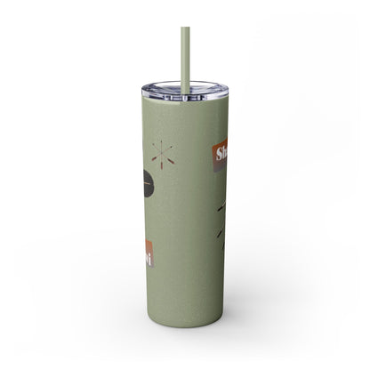 Shawnee Absentee Skinny Tumbler with Straw, 20oz
