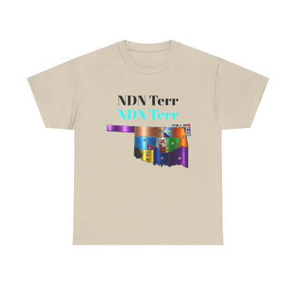 NDN Terr Oklahoma Map Tee — Native Pride Graphic T-Shirt with Arrows