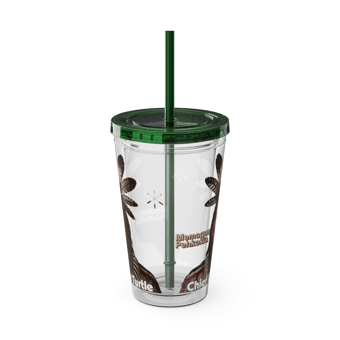 Miami Chief Little Turtle Sunsplash 16oz Tumbler with Straw