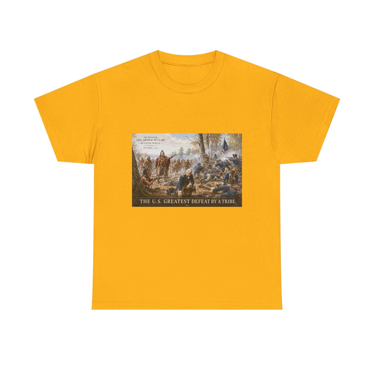 Chief Little Turtle Historical Battle Tee — "The U.S. Greatest Defeat by a Tribe" Cotton T-Shirt