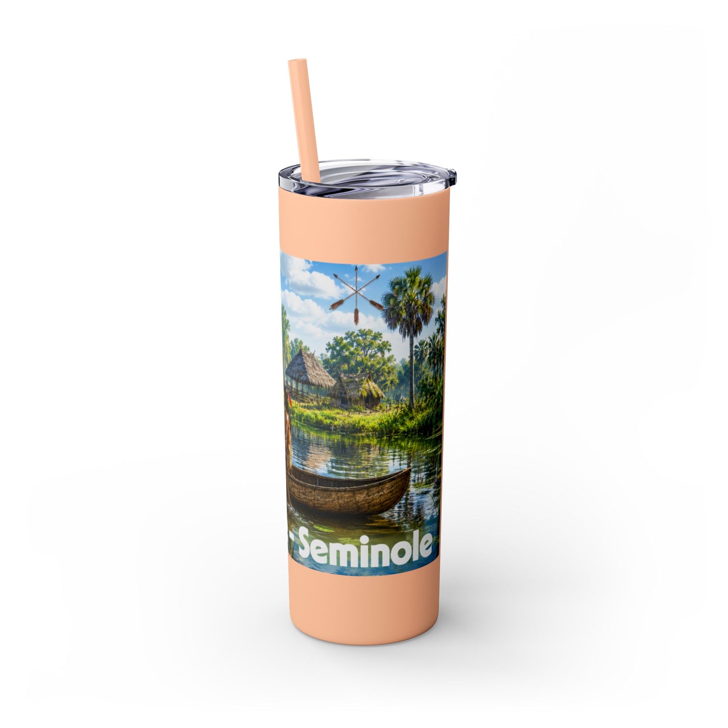 Seminole Skinny Tumbler with Straw, 20oz