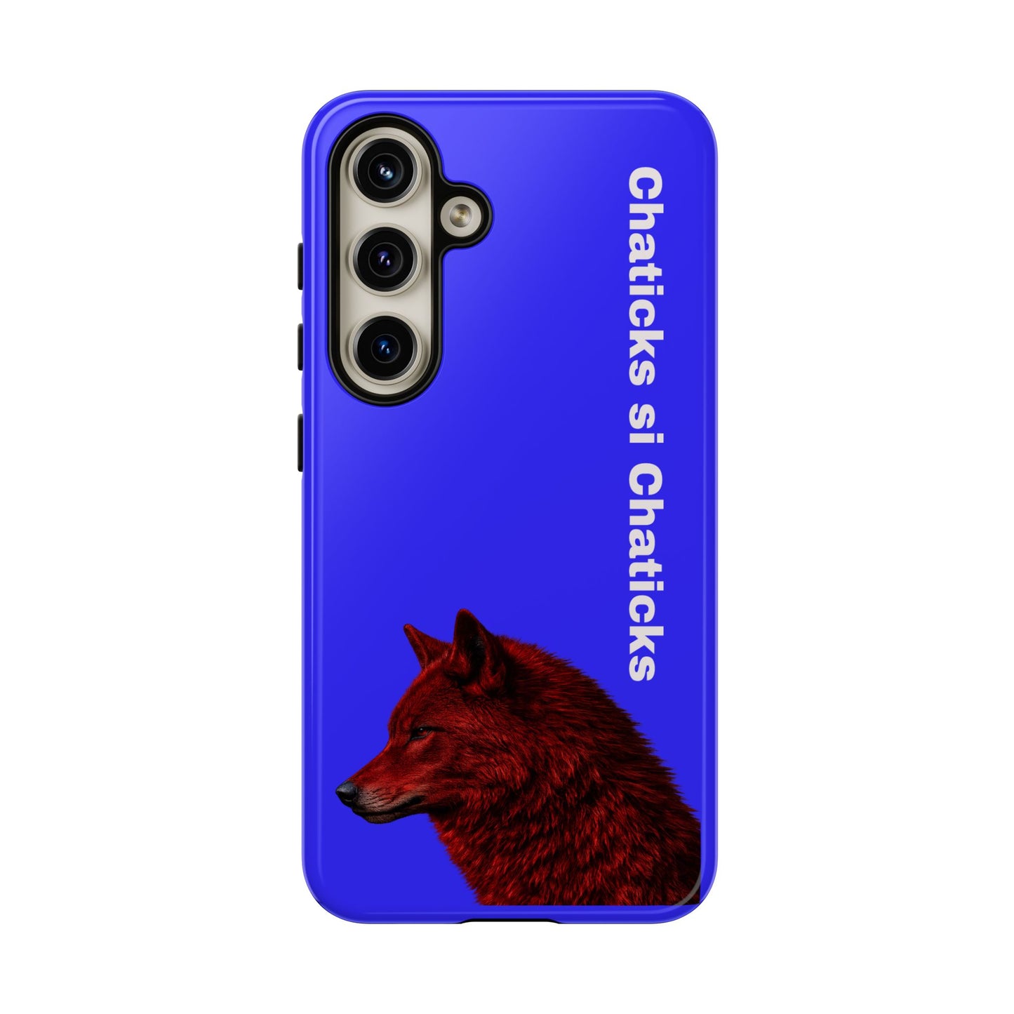 Pawnee Phone Case — Blue 'Chaticks si Chaticks' Wolf Logo Tough Case