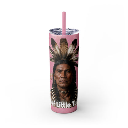 Miami 20oz Skinny Tumbler with Straw — Native Chief Portrait Travel Cup