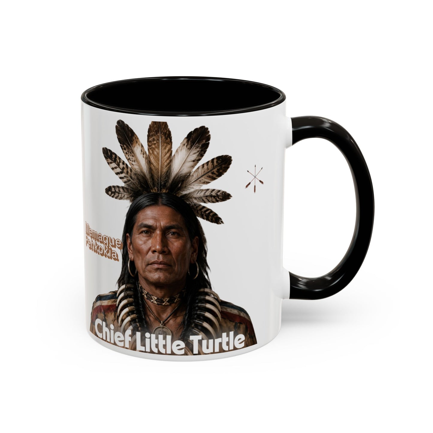 Miami Ceramic Mug — 'Chief Little Turtle' Native Warrior Portrait (11oz & 15oz)