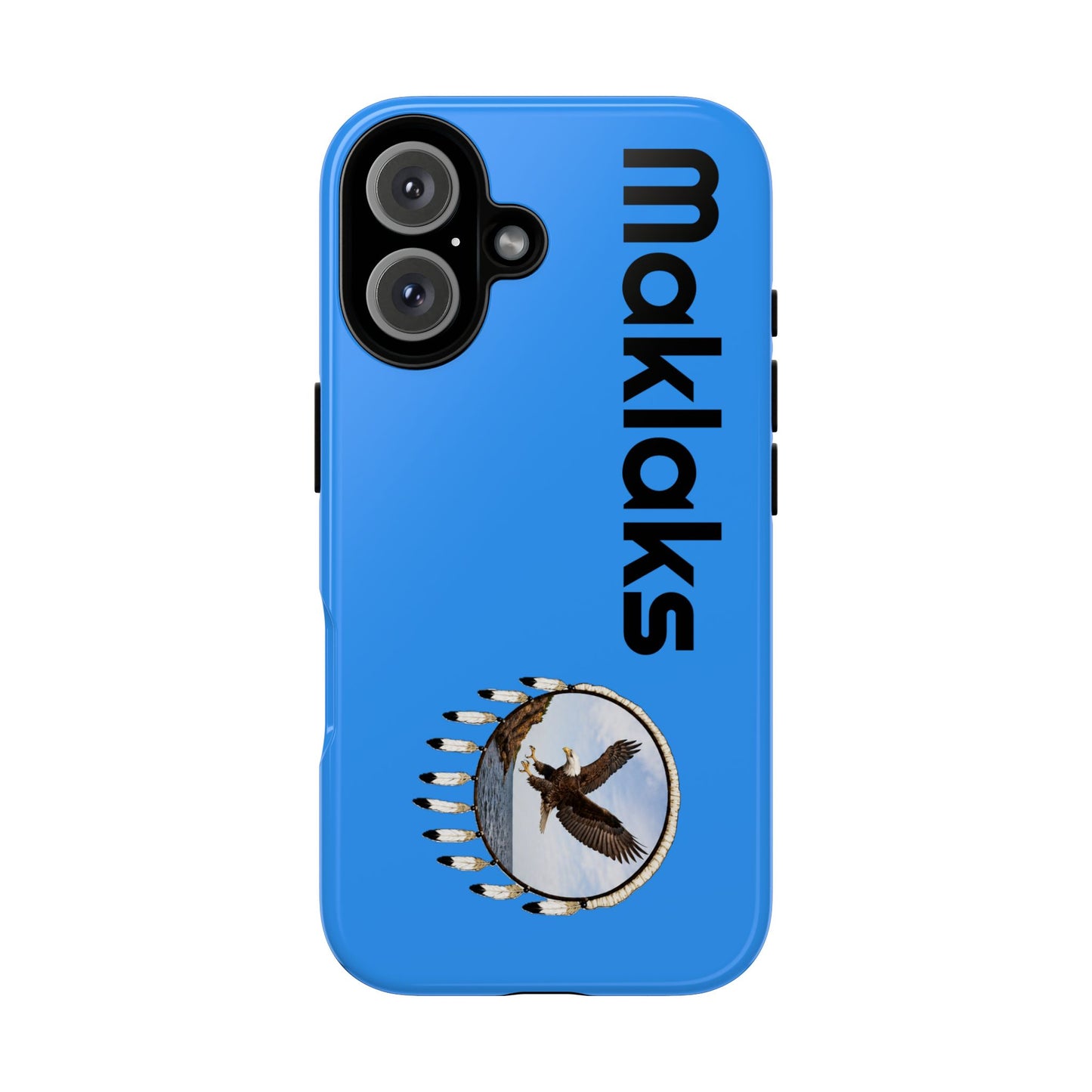 Modoc Blue 'Maklaks' Tough Phone Case with Eagle Drum Design