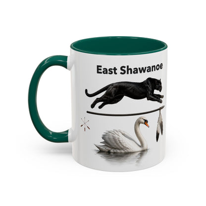 Shawnee East Shawanoe Mascot Panther & Swan Coffee Mug (11oz/15oz)