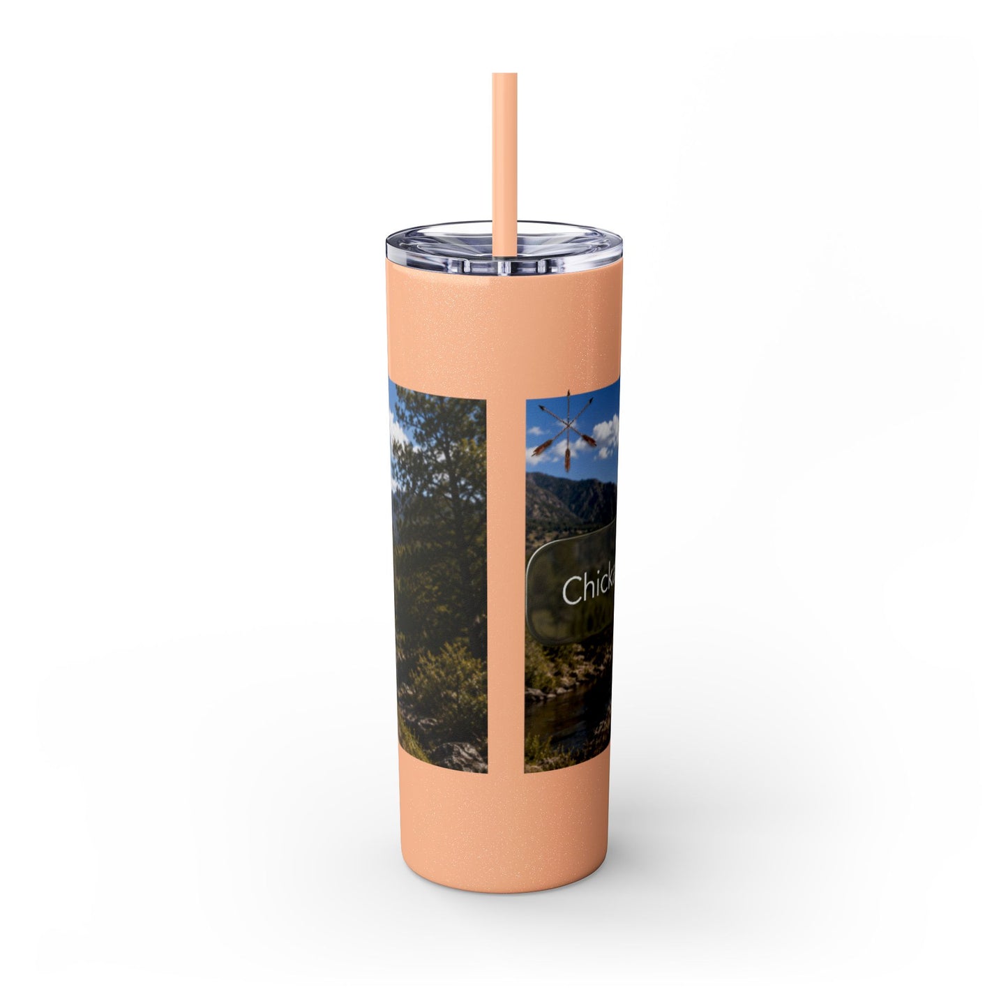 Chickasaw Skinny Tumbler with Straw, 20oz