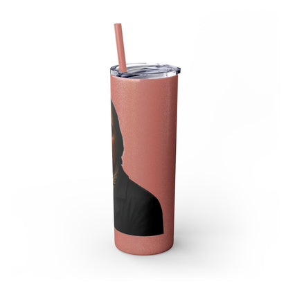 Chitto Harjo 20oz Skinny Tumbler with Classic Native American Portrait — Travel Straw Cup