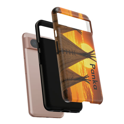Ponca Sunset Tipi Phone Case — Personalized Native Teepee Landscape