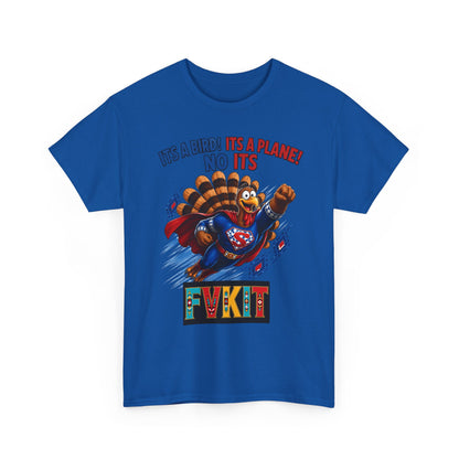 Turkey Superhero "It's a Bird! It's a Plane! No It's" with Arrow Back Print