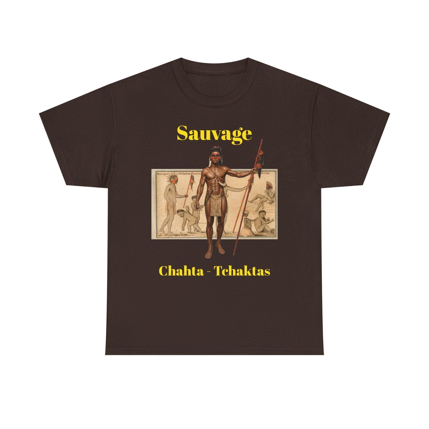 Savage Chahta Tchaklas Graphic Tee – Native American Heritage Art T-Shirt