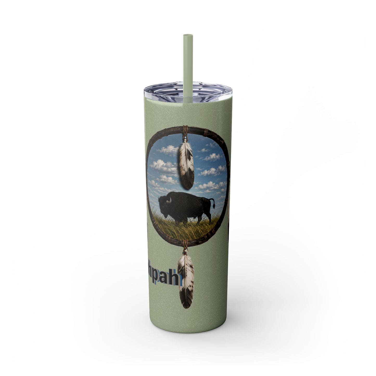 Quapaw Buffalo Skinny Tumbler 20oz — Ogahpahka Design