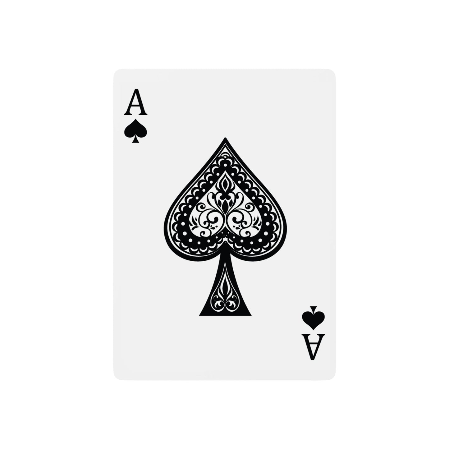 Ram Illustration Poker Playing Cards – Ornate Ace of Spades Deck