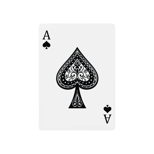 Ram Illustration Poker Playing Cards – Ornate Ace of Spades Deck