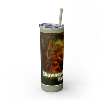 Shawnee Absentee Skinny Tumbler with Straw, 20oz