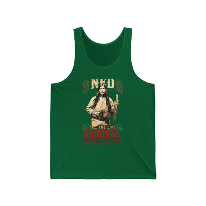 Ned Original Rednegade Native Warrior Tank Top — Vintage Western Indigenous Graphic Tank