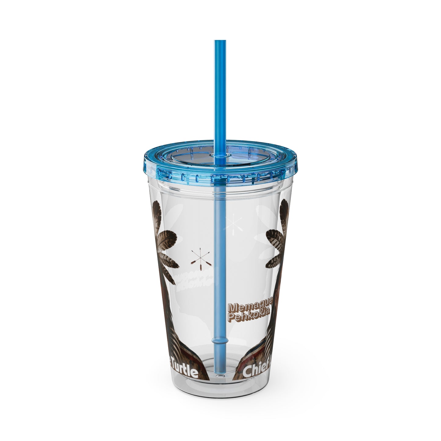 Miami Chief Little Turtle Sunsplash 16oz Tumbler with Straw