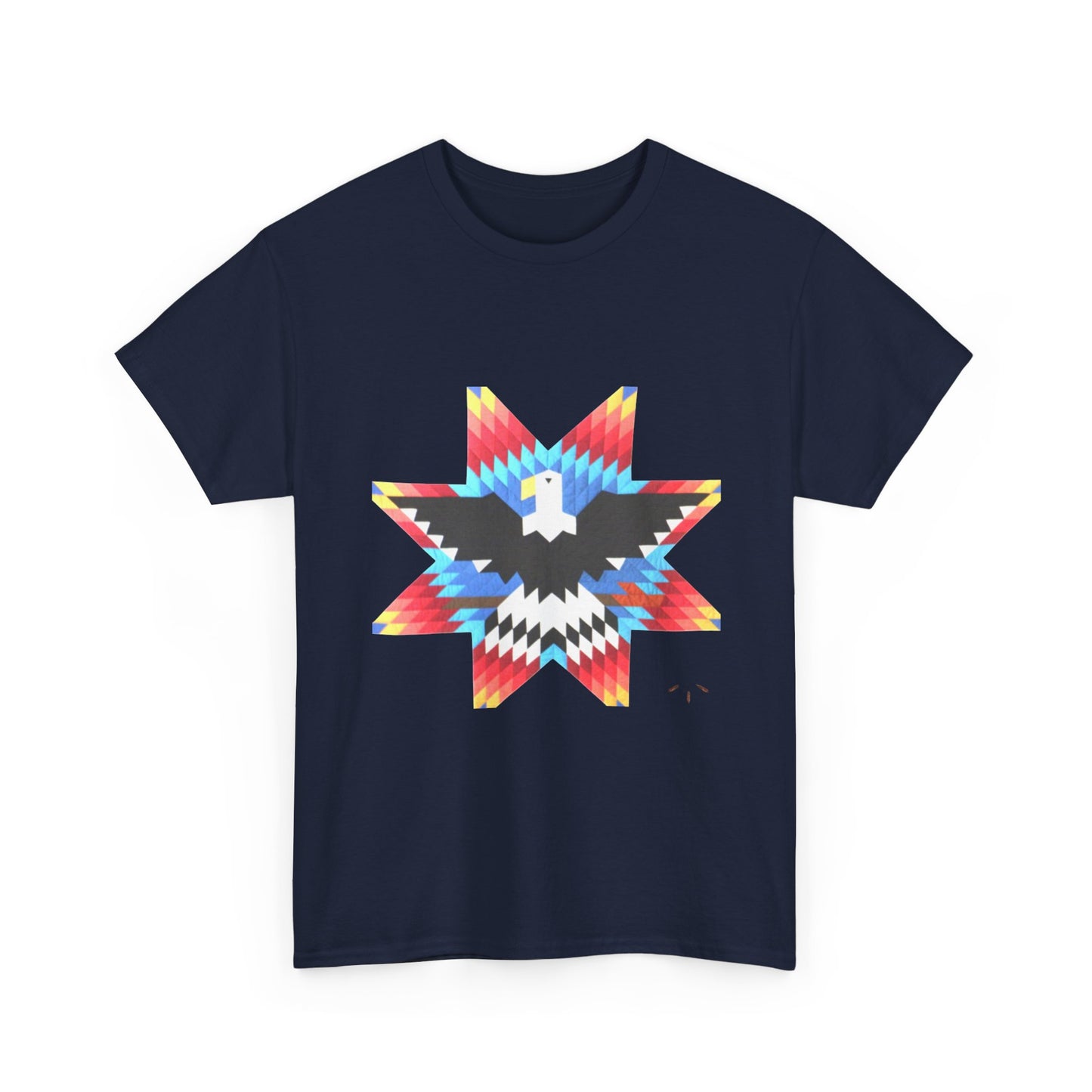 T-Shirt — Colorful Native Star Eagle Graphic Tee (Front Eagle Star, Back Crossed Arrows)