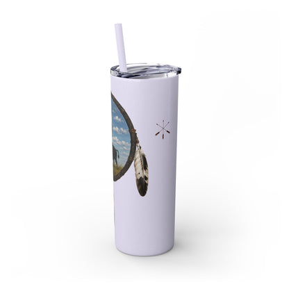 Quapaw Buffalo Skinny Tumbler 20oz — Ogahpahka Design