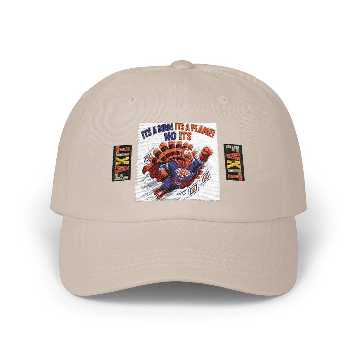 Turkey Dad Cap with Retro Turkey 'It’s A Murder, It’s A Massacre, No It’s' Graphic — Thanksgiving Hat