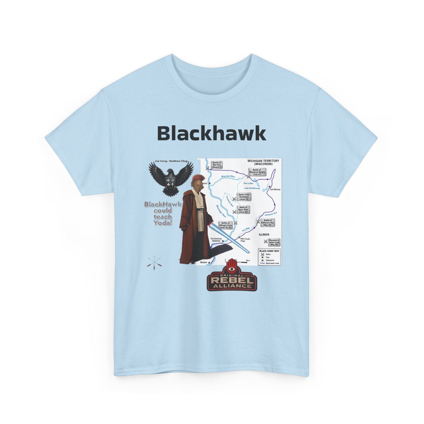 Blackhawk Rebel Trail Vintage Map Graphic T-Shirt