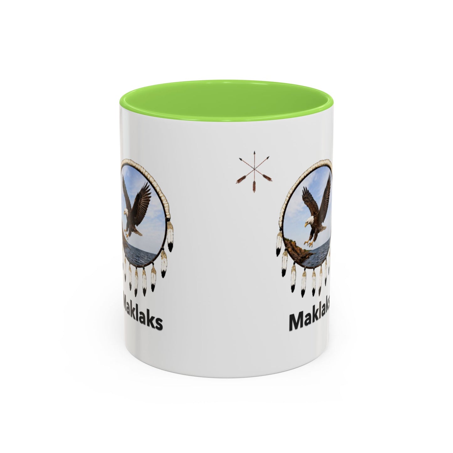 Modoc Eagle Ceramic Mug (11oz/15oz) – 'Maklaks' Native-Inspired Coffee Cup
