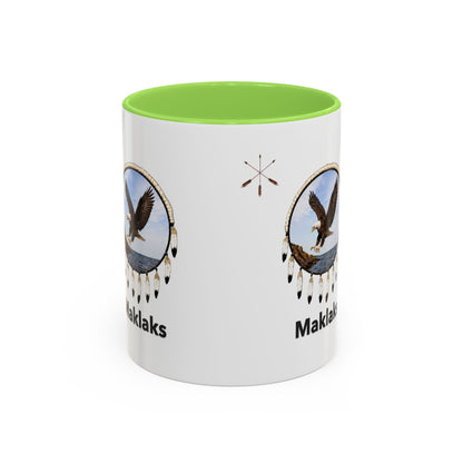 Modoc Eagle Ceramic Mug (11oz/15oz) – 'Maklaks' Native-Inspired Coffee Cup