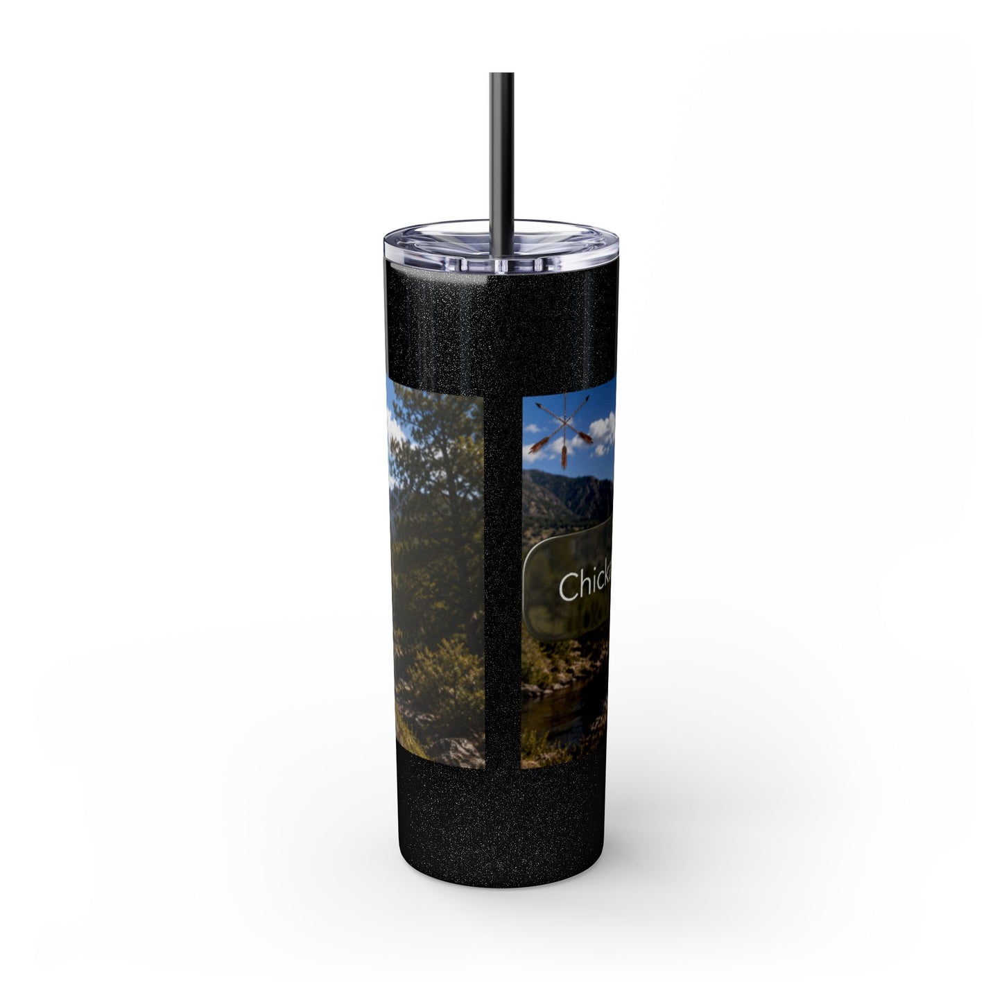 Chickasaw Skinny Tumbler with Straw, 20oz