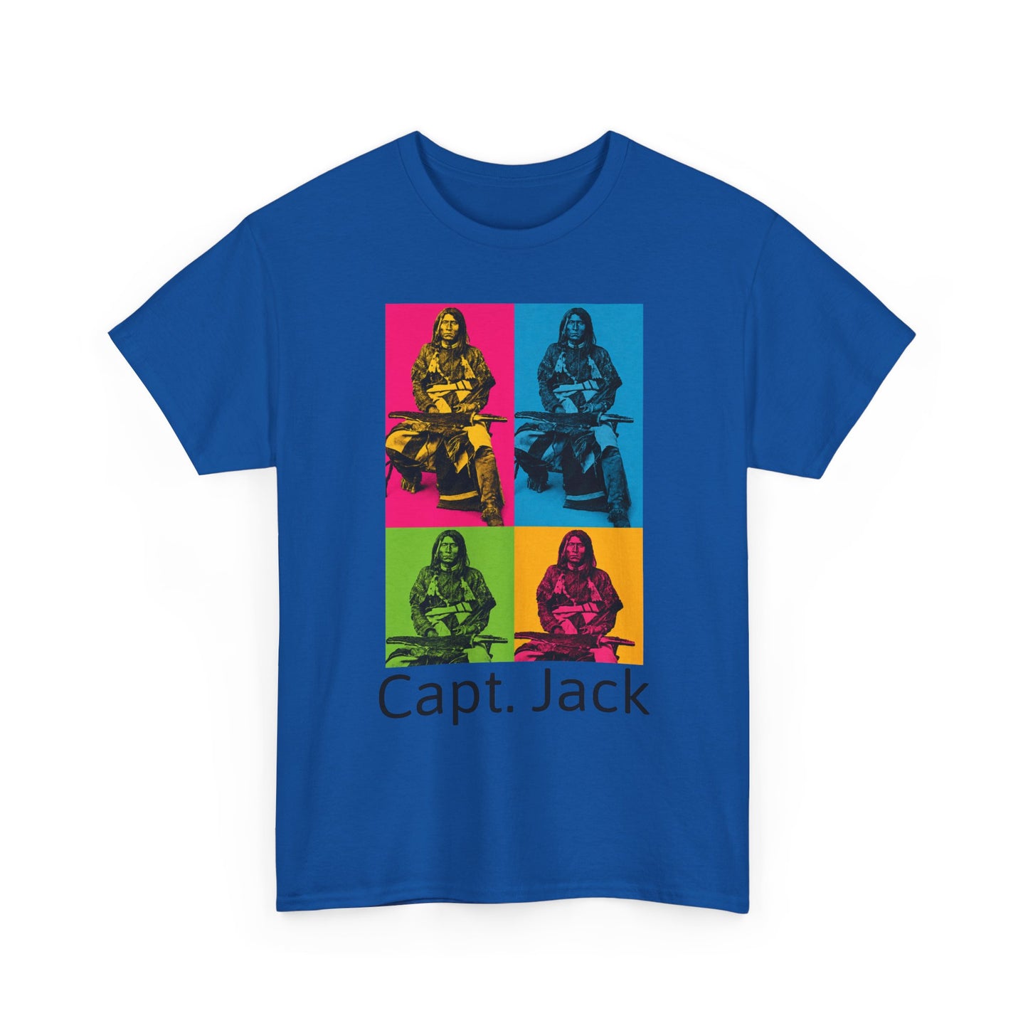 T-Shirt — Capt. Jack Pop-Art Portrait Tee with Arrow Back Print