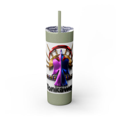 Tonkawa Skinny Tumbler with Straw, 20oz