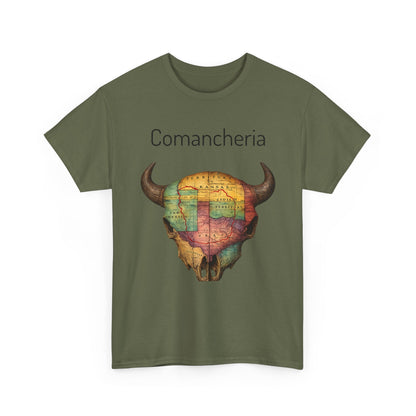 Comancheria Buffalo Skull T-Shirt — Western Map Graphic Tee