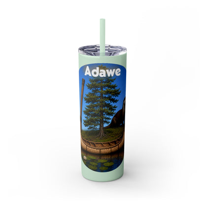 Ottawa Adawe Canoe Skinny Tumbler — 20oz Insulated Travel Cup with Straw