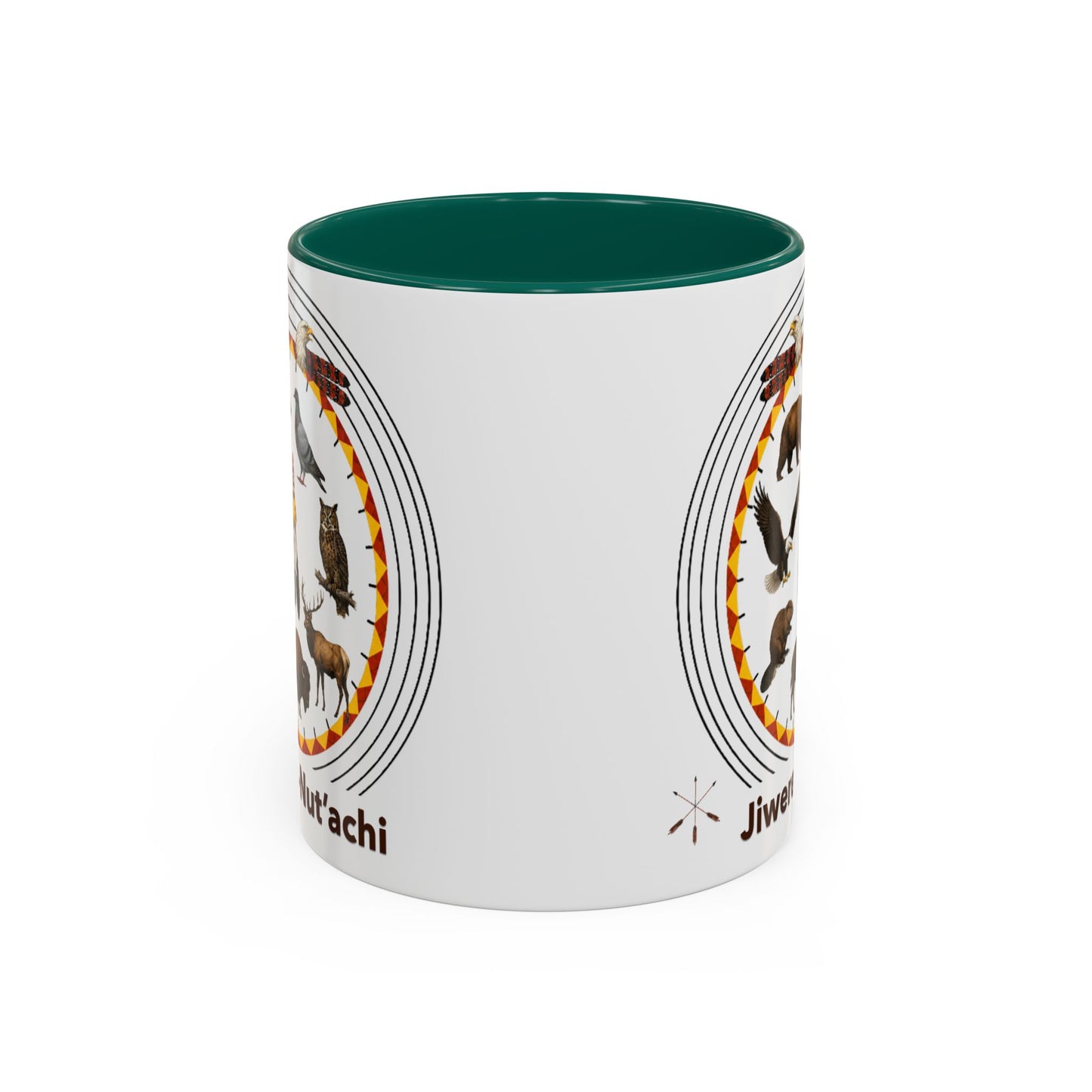 Otoe Missouria Native Animal Circle Mug – 'Jiwere-Nut'achi' Illustrated Coffee Cup (11oz/15oz)