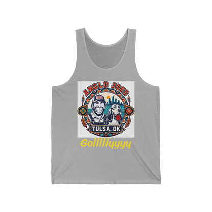 Anglo Joe's Tulsa, OK Fishing Tank Top — 'Gollllllyyyy' Retro Outdoor Tee