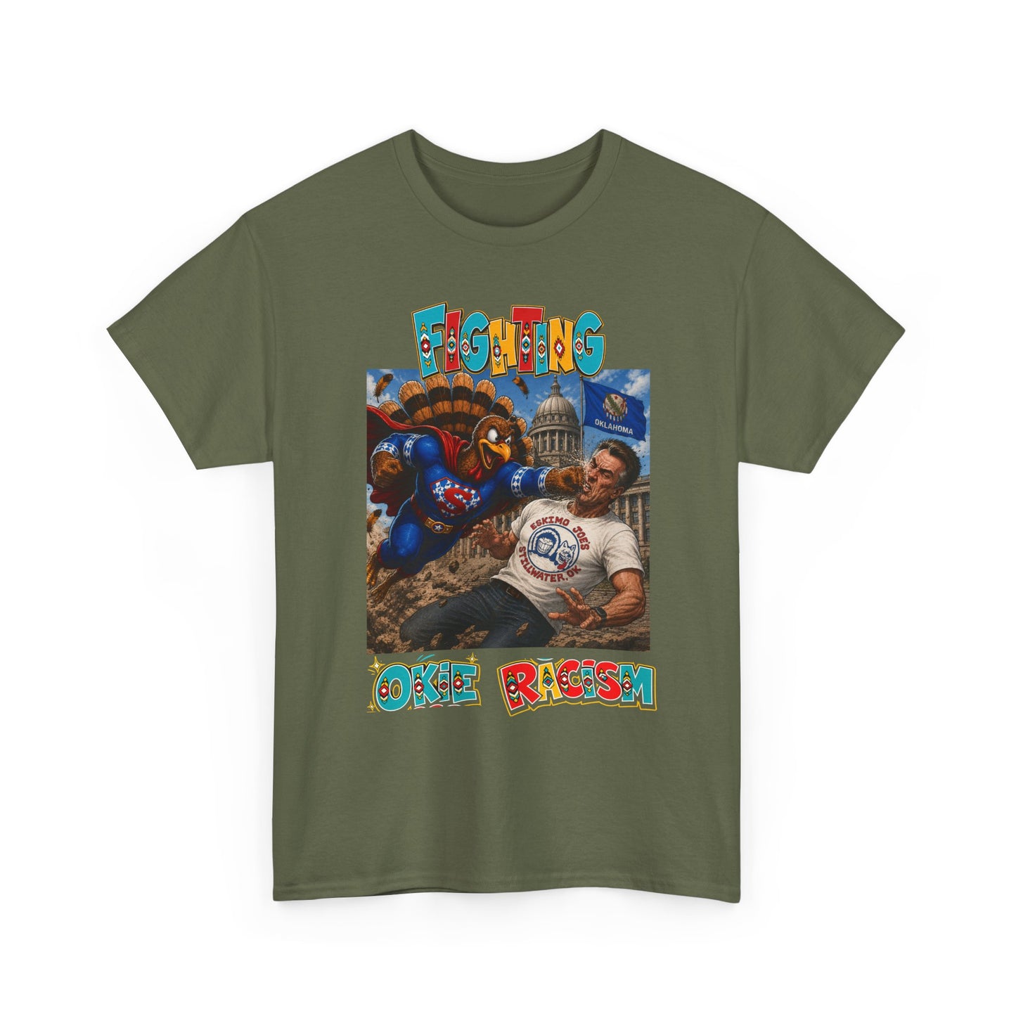 Turkey T-Shirt — Retro Comic 'Stop Racism' Graphic Tee
