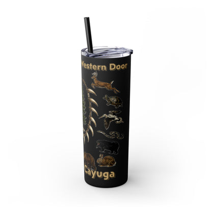 Seneca Cayuga Skinny Tumbler with Straw, 20oz