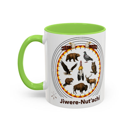 Otoe Missouria Native Animal Circle Mug – 'Jiwere-Nut'achi' Illustrated Coffee Cup (11oz/15oz)