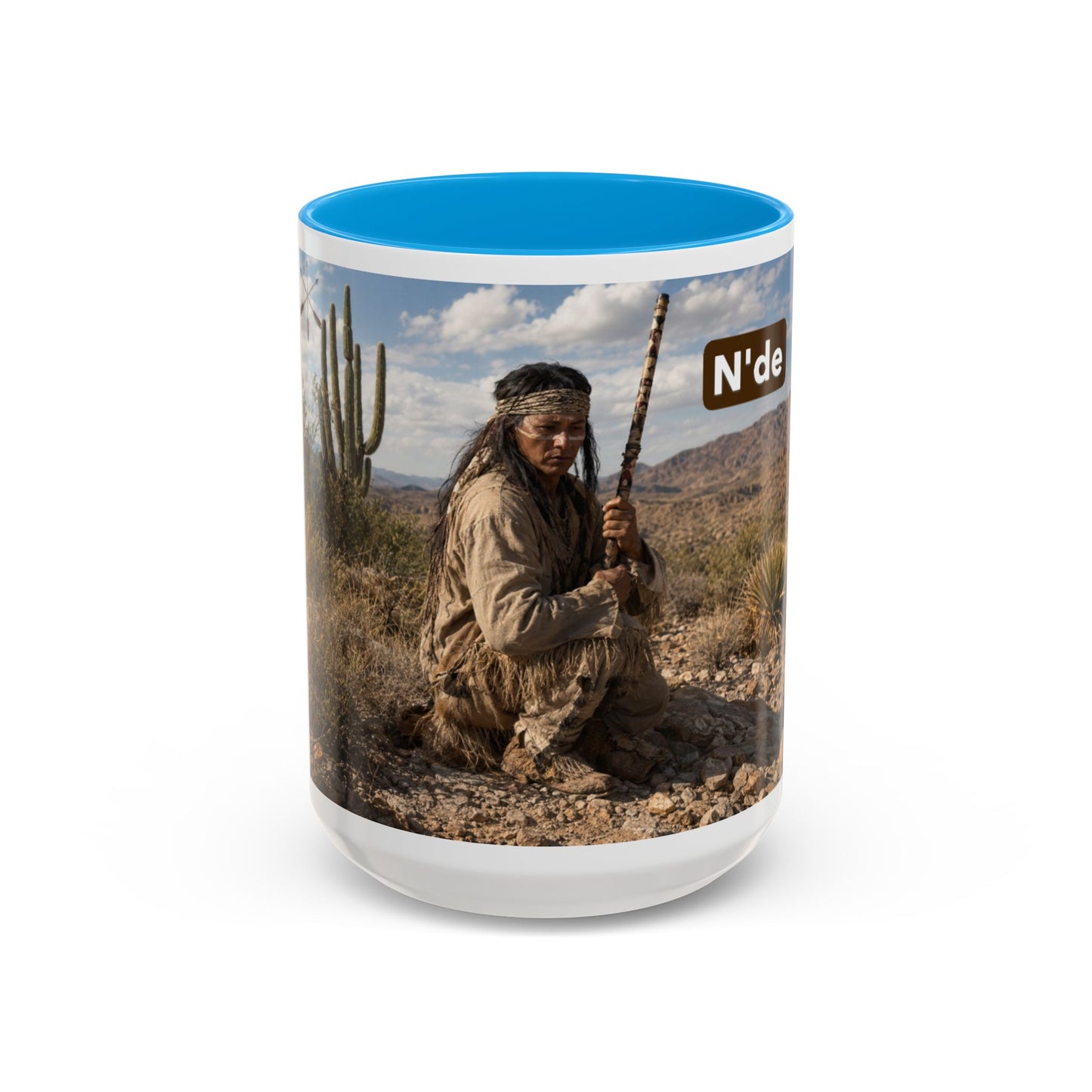 Ft. Sill Apache Desert Scene Coffee Mug — 'N'de' Southwest Landscape 11/15oz