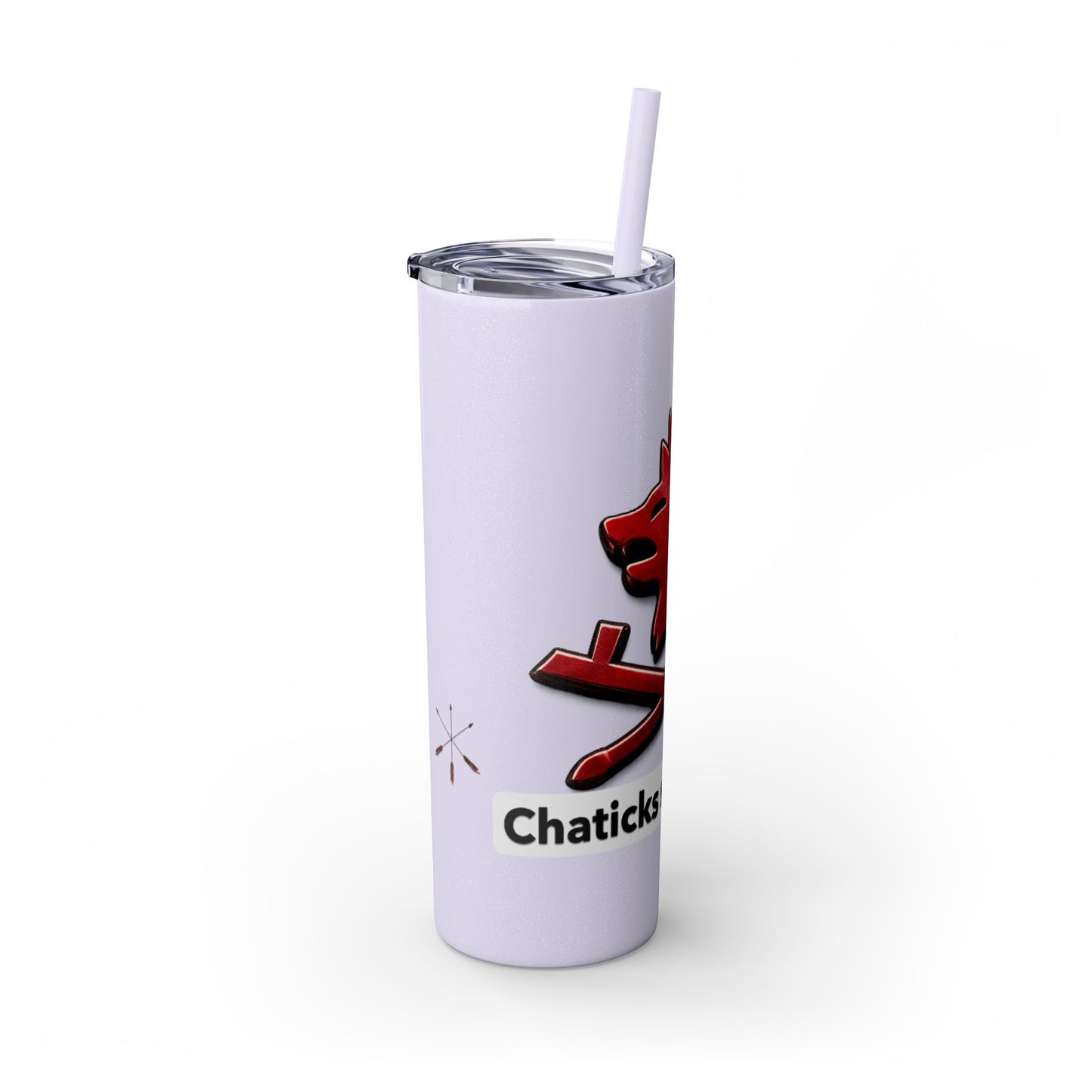 Pawnee Skinny Tumbler — Red Wolf Logo 20oz Insulated Tumbler with Straw