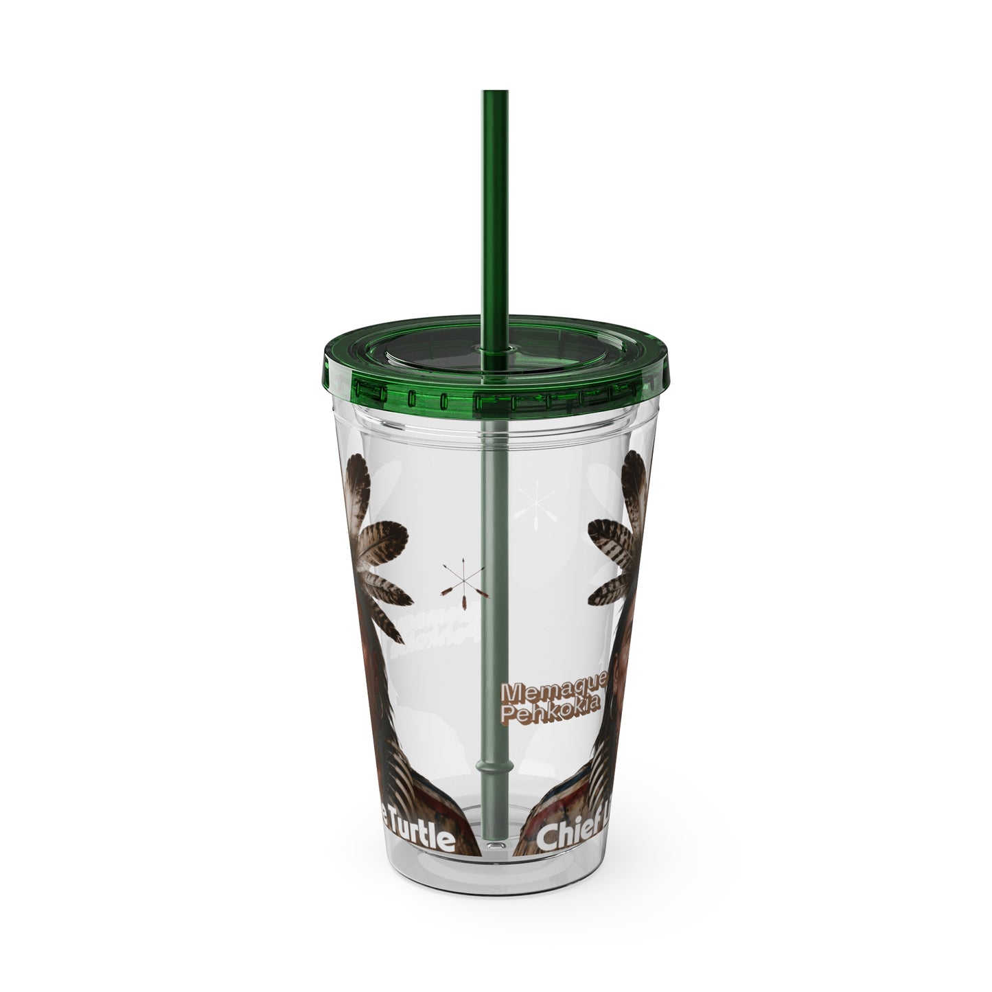 Miami Chief Little Turtle Sunsplash 16oz Tumbler with Straw