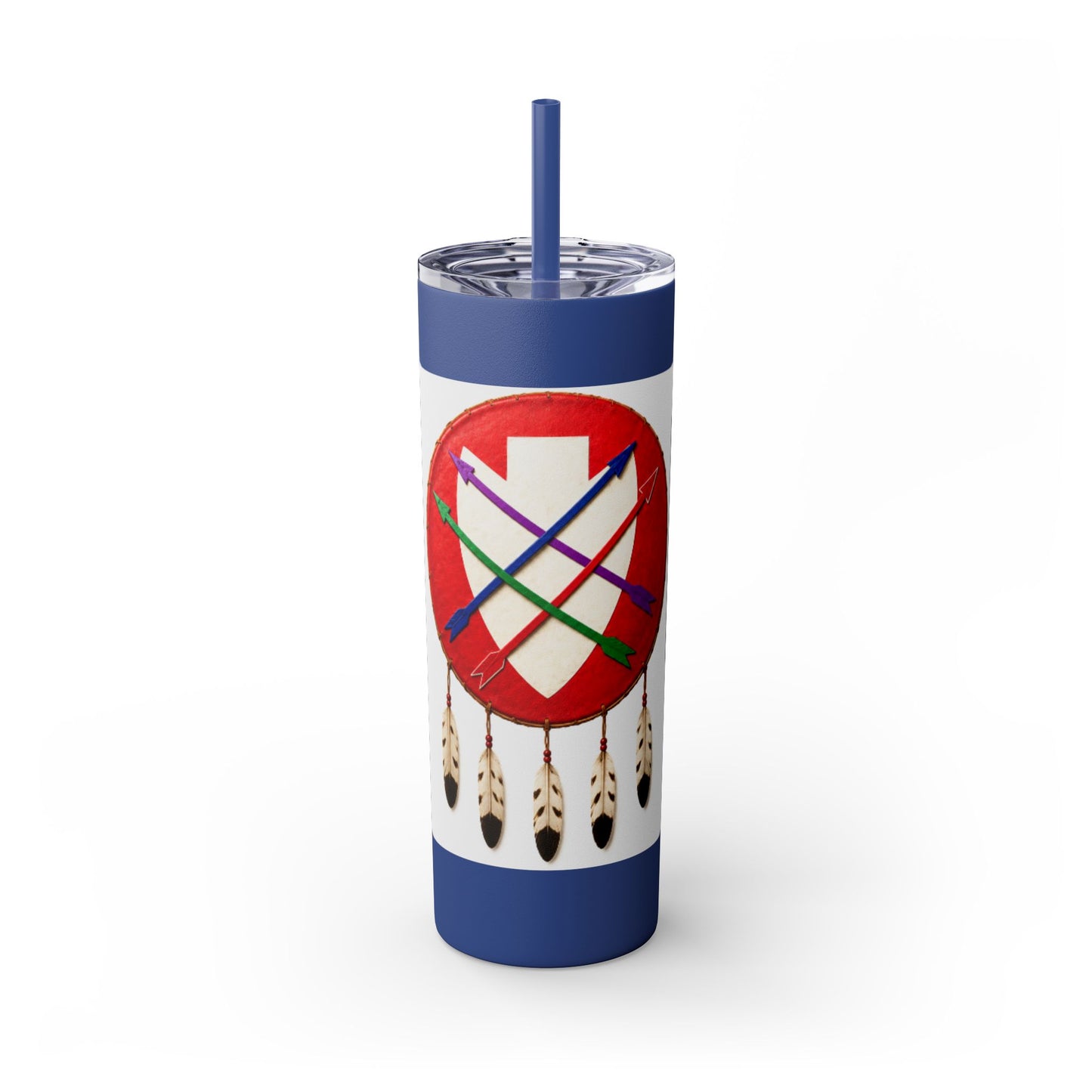 Peoria 20oz Skinny Tumbler with Dreamcatcher Shield Design