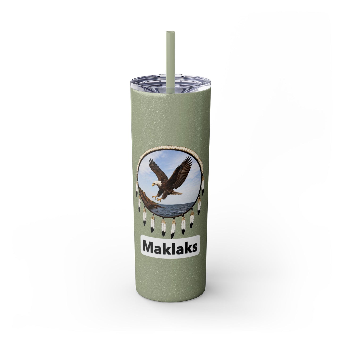Modoc Eagle Skinny Tumbler – 20oz Straw Travel Cup (Maklaks)