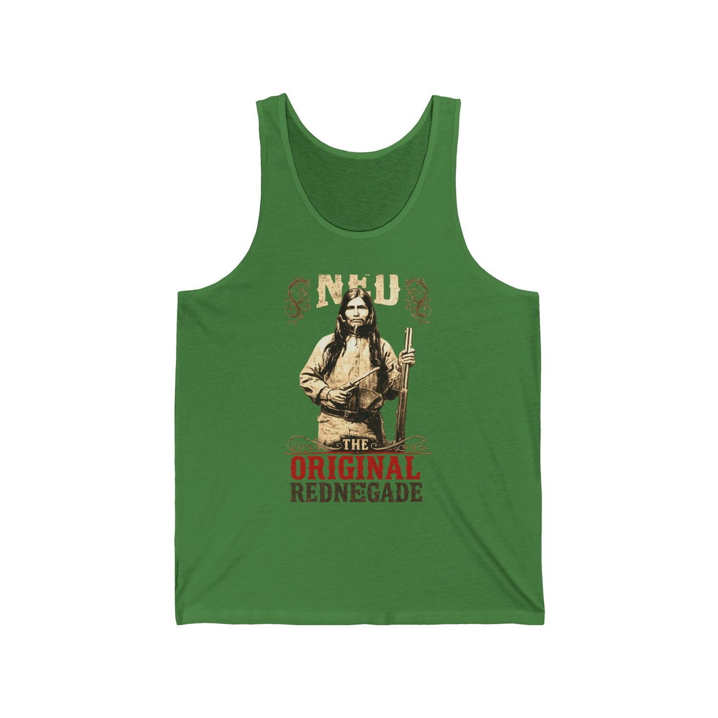 Original Rednegade Tank Top — Vintage Native American Warrior Graphic