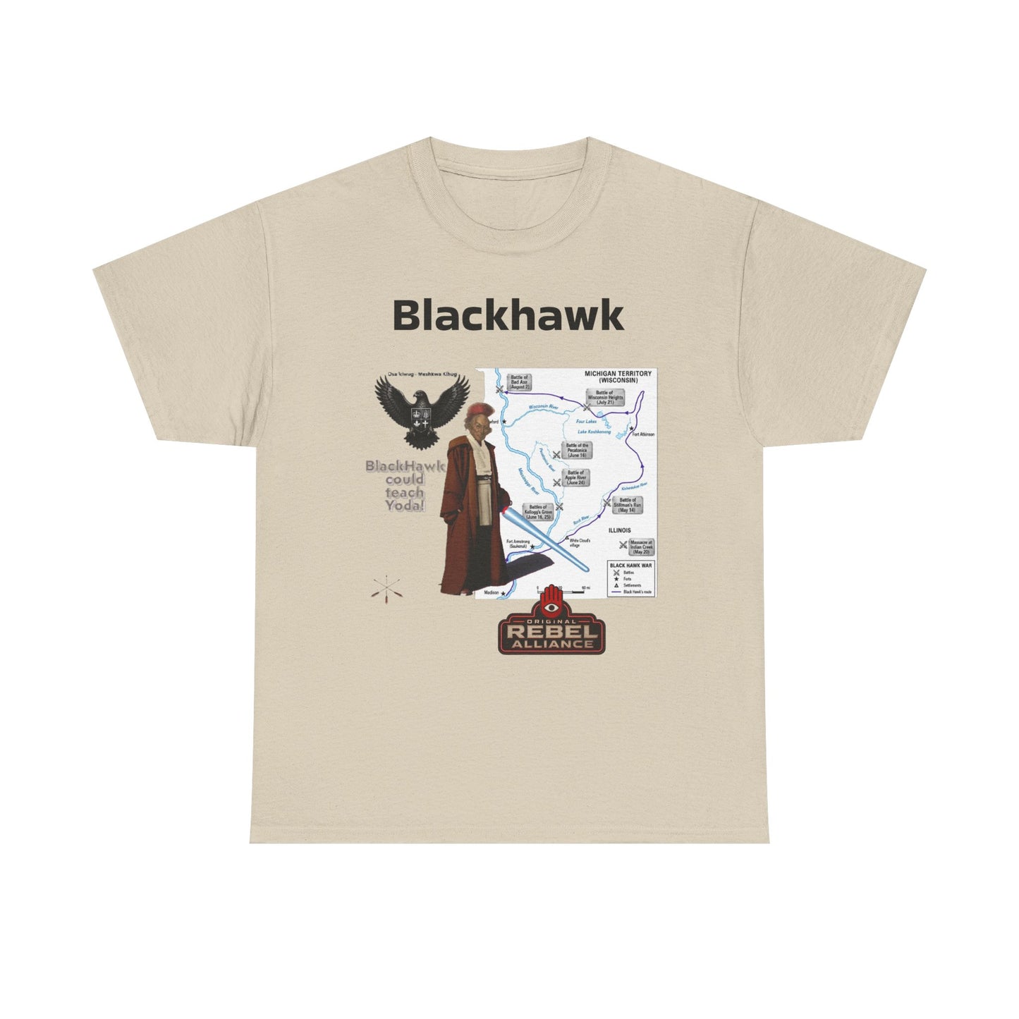 Blackhawk Rebel Trail Vintage Map Graphic T-Shirt