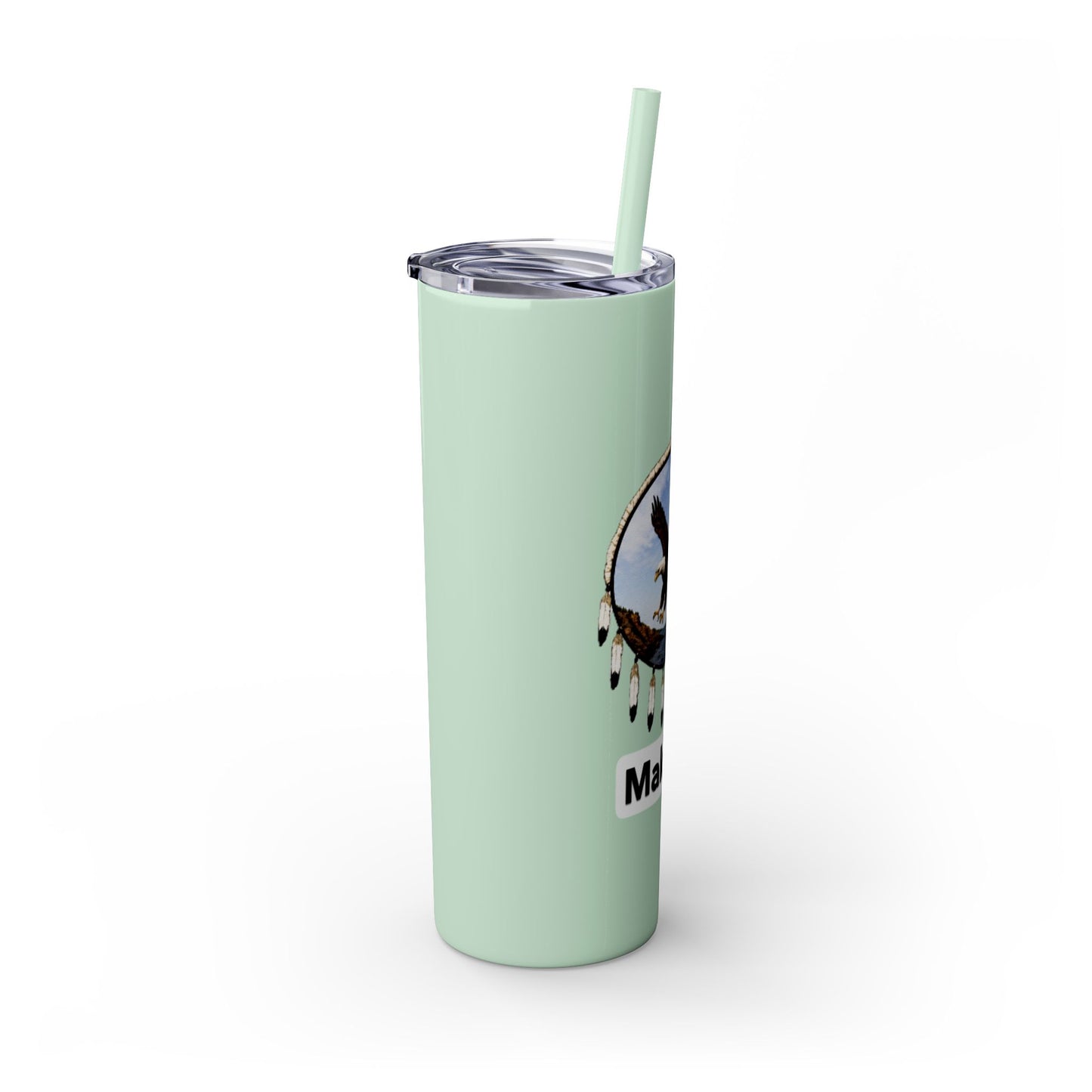 Modoc Eagle Skinny Tumbler – 20oz Straw Travel Cup (Maklaks)