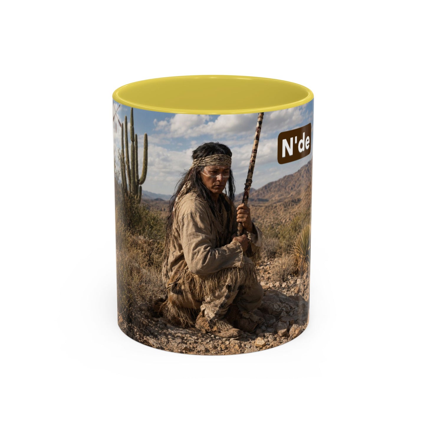 Ft. Sill Apache Desert Scene Coffee Mug — 'N'de' Southwest Landscape 11/15oz