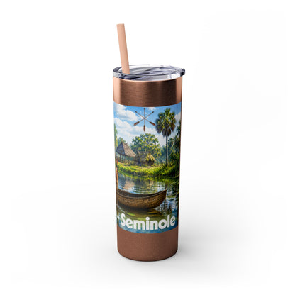 Seminole Skinny Tumbler with Straw, 20oz